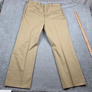 US Navy Official Uniform Creighton Trousers Khaki Permanent No Press Mens 38L